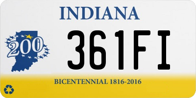 IN license plate 361FI