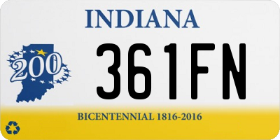 IN license plate 361FN