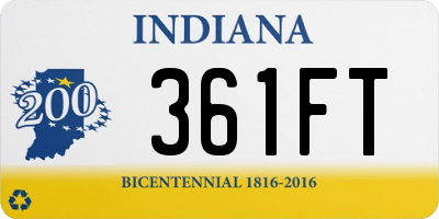 IN license plate 361FT