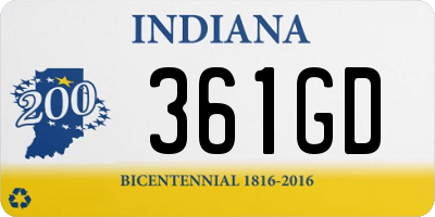 IN license plate 361GD