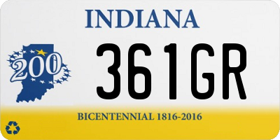 IN license plate 361GR