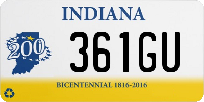 IN license plate 361GU