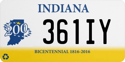 IN license plate 361IY