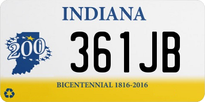 IN license plate 361JB
