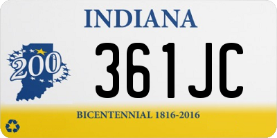 IN license plate 361JC