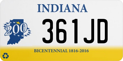 IN license plate 361JD