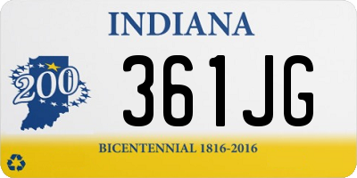 IN license plate 361JG