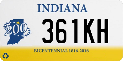 IN license plate 361KH