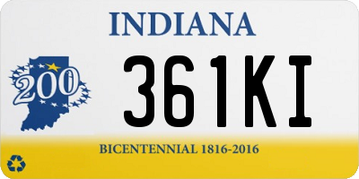 IN license plate 361KI