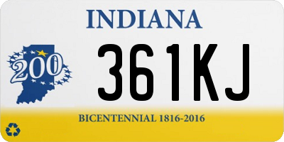 IN license plate 361KJ