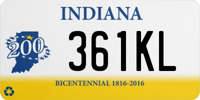 IN license plate 361KL