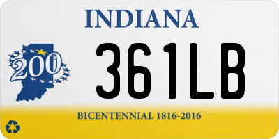 IN license plate 361LB