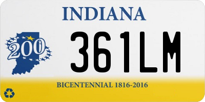 IN license plate 361LM