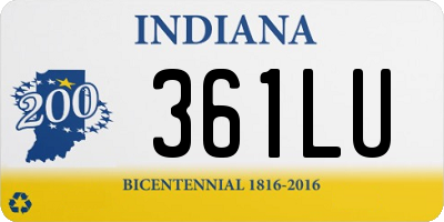 IN license plate 361LU