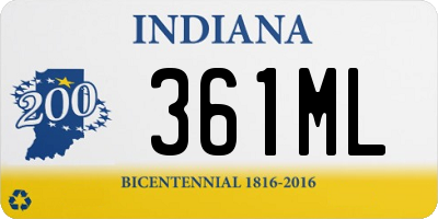 IN license plate 361ML