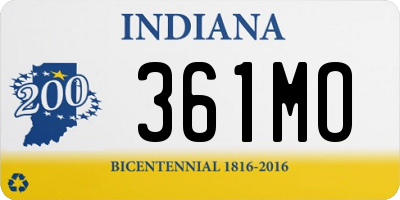 IN license plate 361MO