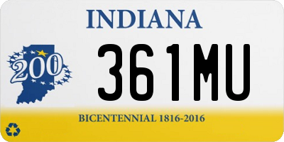 IN license plate 361MU