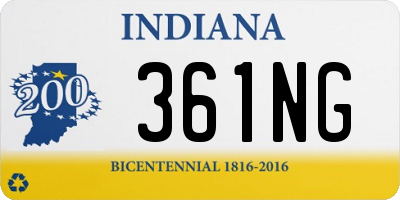 IN license plate 361NG