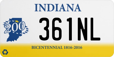 IN license plate 361NL