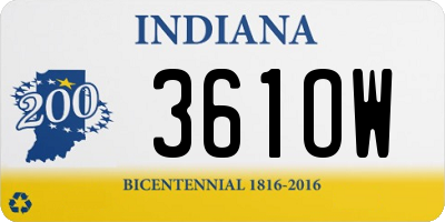 IN license plate 361OW