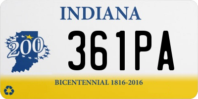 IN license plate 361PA