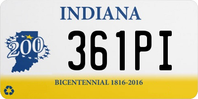IN license plate 361PI