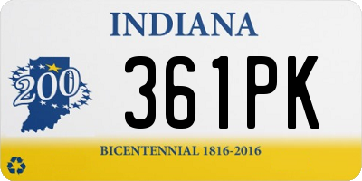 IN license plate 361PK