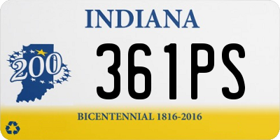 IN license plate 361PS