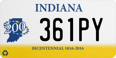 IN license plate 361PY