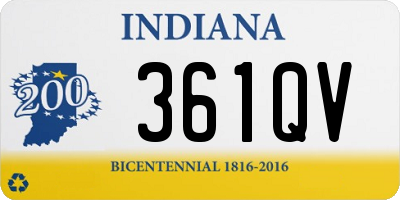 IN license plate 361QV