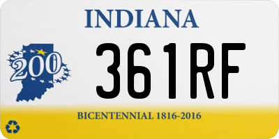 IN license plate 361RF