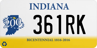 IN license plate 361RK