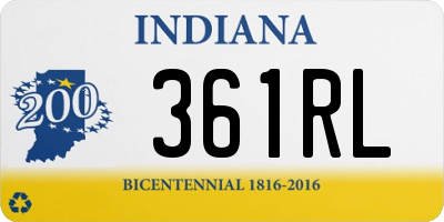 IN license plate 361RL