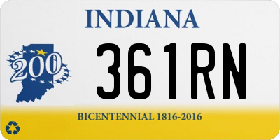 IN license plate 361RN