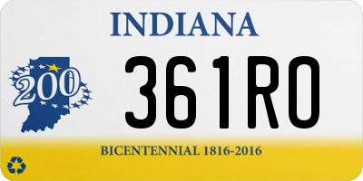 IN license plate 361RO