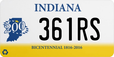 IN license plate 361RS