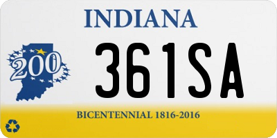 IN license plate 361SA