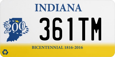 IN license plate 361TM