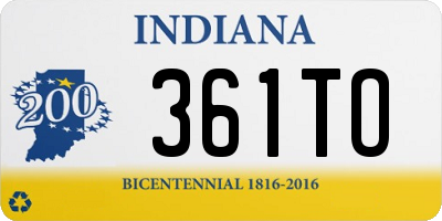 IN license plate 361TO