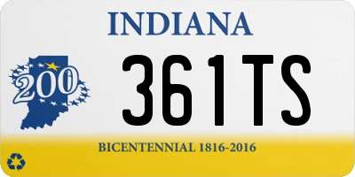 IN license plate 361TS