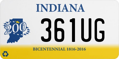 IN license plate 361UG