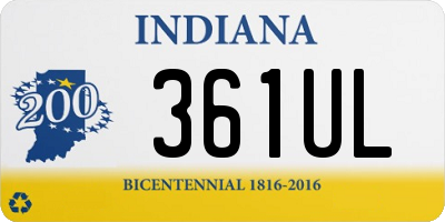 IN license plate 361UL