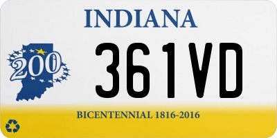 IN license plate 361VD