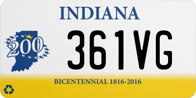 IN license plate 361VG
