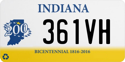 IN license plate 361VH