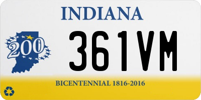 IN license plate 361VM