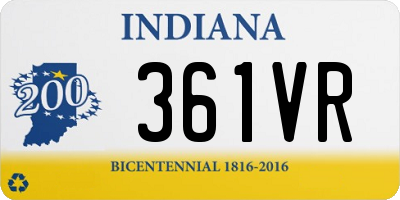 IN license plate 361VR