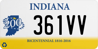 IN license plate 361VV