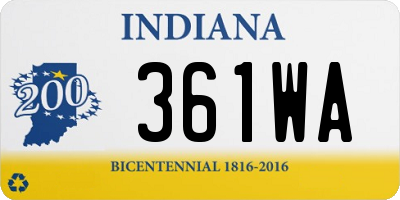 IN license plate 361WA