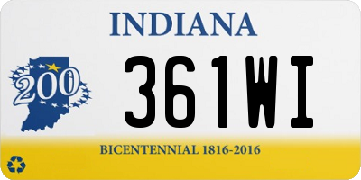 IN license plate 361WI